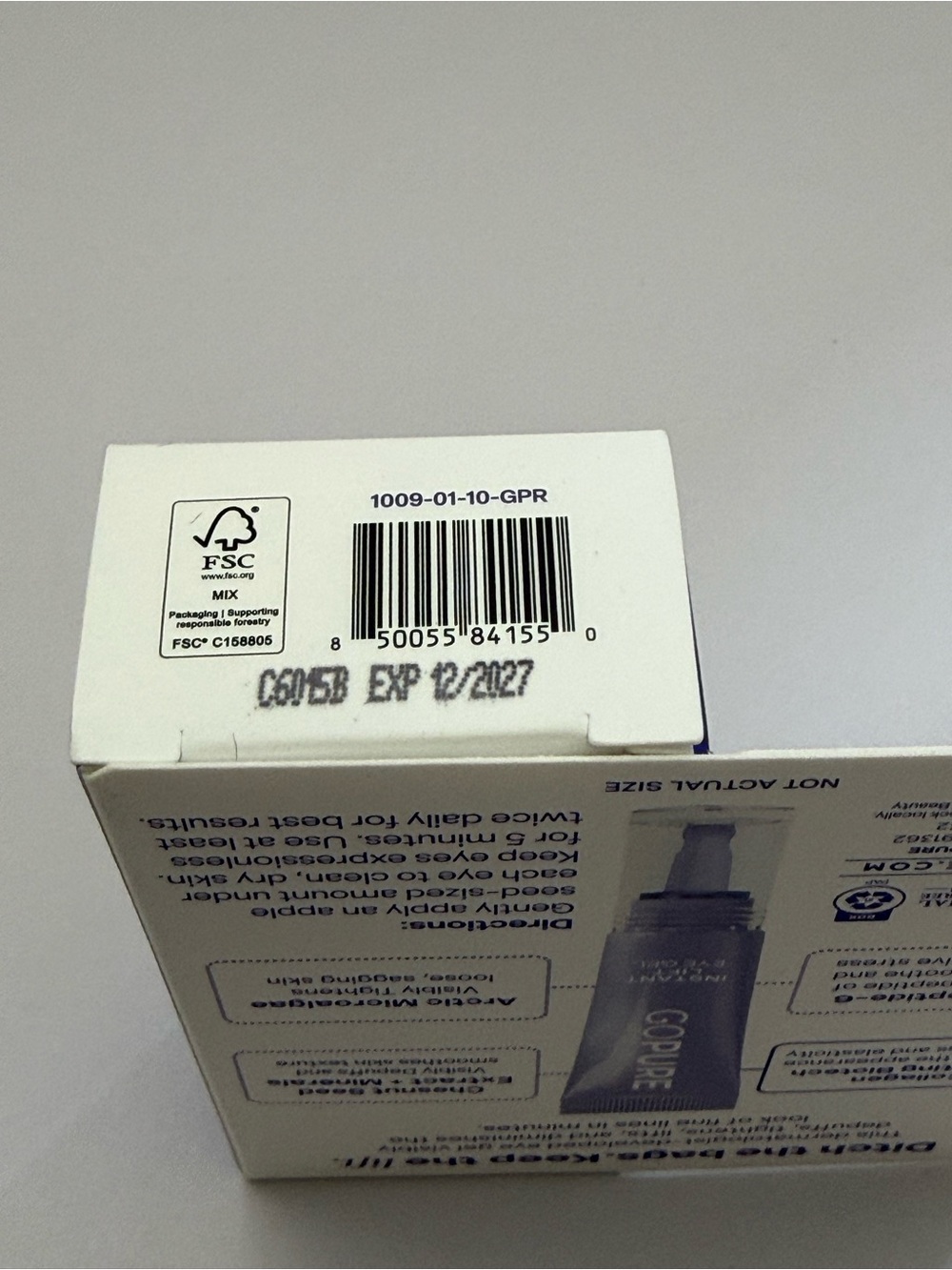GoPure Instant Lift Eye Gel - White & Blue - Picture 5 of 5
